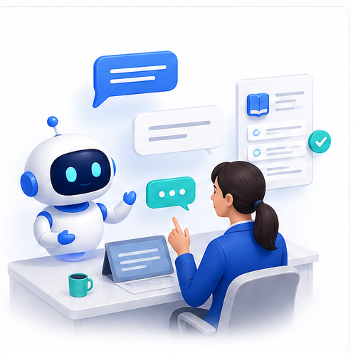 教育行业 AI 客服与人工顾问协同示意图